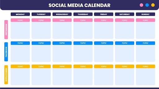Phone showing social media app interface highlighting a social media scheduling tool for planned posts