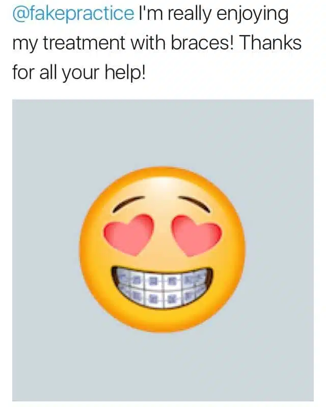 Social Media Marketing with Damon Smile Emojis for Orthodontists damon-smile-emoji-twitter-screenshot