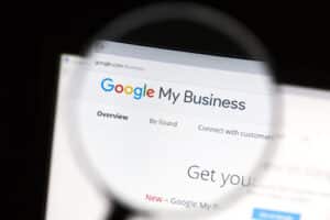 Google Business Profile dashboard shown on screen, highlighting Google Business Profile optimization services