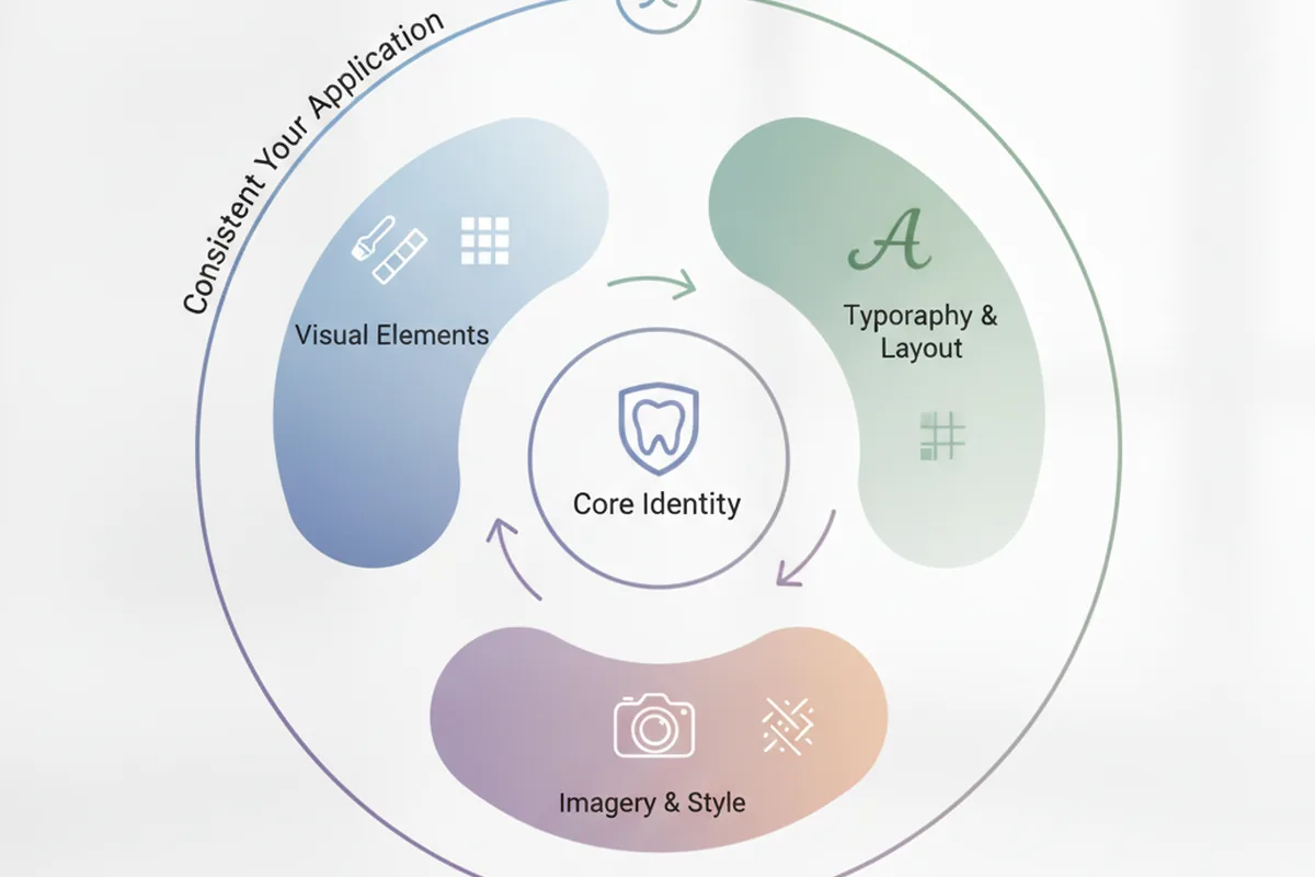 An explanatory diagram illustrating Building Your Visual Brand Identity